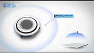Samsung 360 cassette - ronde airconditioning - zonder tocht gevoel - rond - airco - wind-free -