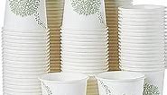 ECOLipak 300 Count Compostable Paper Cups, 8 oz Biodegradable Disposable Paper Coffee Cups with PLA Lined, Eco-friendly Hot Drinking Cups for Party, Picnic,Travel,and Events