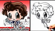 One Direction Harry Styles Drawing Tutorial - 1D Chibi - How to Draw - Art Lessons - Fun2draw