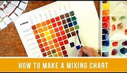 How to Make a Watercolor Palette Mixing Chart