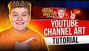 How to Make a YouTube Banner (YouTube Channel Art Tutorial 2022)! Step-By-Step Tutorial