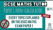 Every Topic on the Paper 1 GCSE Maths Exam May 2023 | Higher | Set 1 | Edexcel, AQA, OCR