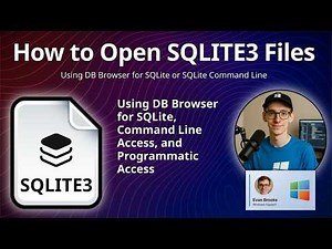 How to Open SQLITE3 Files (SQLite 3 Database)