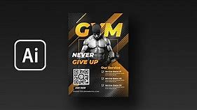 How to Make Gym Fitness Poster / Flyer in Adobe Illustrator