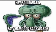 Hey Squidward, say Hamood backwards.