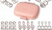 Cute Planner Decorative Paper Clips with Fun Travelers Accessories Organizer, 30pcs Fancy Shaped Rose Gold Journal Binder Clip, Mara Charms Bookmarks Supplies for Girl Women Teacher Gift (Pink Box)