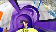 Rapids Water Park - Purple Brain Drain [NEW 2016] SuperLOOP Trapdoor Slide