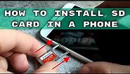 How to insert a micro SD card into a phone