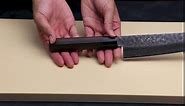 Yoshihiro VG-10 46 Layers Hammered Damascus Gyuto Japanese Chefs Knife (Octagonal Shitan Rosewood Handle) (9.5" (240mm)