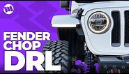 Jeep JL Wrangler JT Gladiator Truck DRL for Factor Fender Chop or Trim by Rugged Ridge Installation