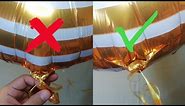 How to tie a Ribbon in Mylar balloon / Balloon decoration idea's