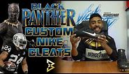 Custom Black Panther Killmonger Nike Cleats for Marshawn Lynch by Vick Almighty | Reshoevn8r