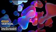 60fps Colorful Bubbles 🫧 | Vertical Screen saver | Underwater ambience