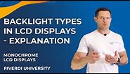 Backlight types of LCD displays - backlight types in TFT panels explanation