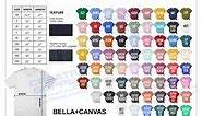 Bella Canvas 3001 Color Chart Sizes