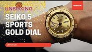 Unboxing Seiko 5 Sports All Gold SRPE74K1