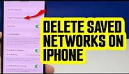 How To Delete Known Networks On iPhone