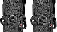 2PCS UltraFire 402 Tactical Flashlight Pouch Holster,Compact Stretchy Nylon Handheld LED Flashlights Duty Belt Holder,1 inch Flashlight Universal,with 360 Degrees Rotatable Clip (5.8x2.5in),Black