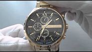 Men's Gold Armani Exchange Chronograph Watch AX2137