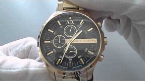 Men's Gold Armani Exchange Chronograph Watch AX2137