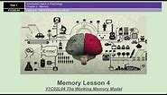 A-Level Psychology (AQA): Memory - The Working Memory Model