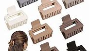 Hair Claw Clips for Women Thick Thin Hair - Medium Square Matte Claw Clips Small Rectangle Claw Clip Strong Hold Cute Jaw Clip Non-slip Hair Styling Accessories for Long or Shot Hair