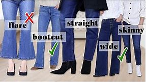 6 Types of Jeans and Boots Pairing (straight, boot cut, skinny, wide leg, flare, slim)