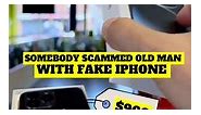 Somebody scammed Old man $900 with Fake iphone 😱 #appleiphone #bridgeportct #ScamAlert #moneytalkswireless #phonerepair | Money talks wireless