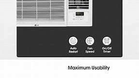 LG 18,000 BTU 230V Window Air Conditioner Cools 1000 Sq. Ft. with Heater and Remote in White LW1823HR