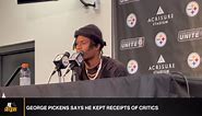 Steelers WR George Pickens Kept Receipts of Haters