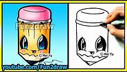 Back to School Cutie! How to Draw Easy Things - Pencil - Cartoon drawing tutorials Fun2draw Kawaii
