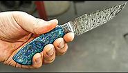 Making Stunning Twist Damascus Knife