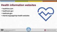 Intro to consumer health websites | Ohio State Medical Center