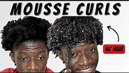4c Defined Curls USING MOUSSE?! | Curly Hair Black Men