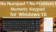 How to Get a Numeric Keypad in Windows 10