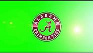 Alabama Crimson Tide Logo Green Screen