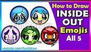 AMAZING! How to Draw Inside Out Joy Sadness Anger Fear Disgust Emojis - Fun2draw | Online Art Class