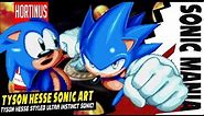 ✪ Draw TYSON HESSE Ultra Instinct Sonic | Sonic Mania | Pixel Art ✪