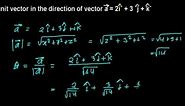 How to Find Unit Vector ( 3d)
