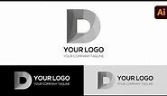 How to Design Minimalist D logo