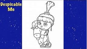 Coloring Agnes Despicable Me Coloring Page | Color With Dona