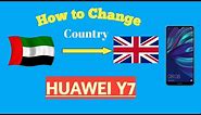 How to change country/region in huawei y7 2023