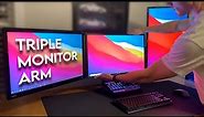 The Best Triple Monitor Arm - Install & First Impressions (MOUNTUP)