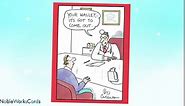 NobleWorks - Big Funny Get Well Soon Card (8.5 x 11 Inch) - Cartoon Humor, Feel Better Greeting - Your Wallet J4502