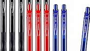 Kabolain 12pc (Black/Blue/Red) Gel Ink Ballpoint Pens,0.5mm Retractable Fine Point Smooth Writing Pens Bulk with Soft Grip - Office Pens School Supplies for Men/Teacher
