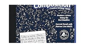 Mead Primary Composition Notebook, Wide Ruled Paper, Grades K-2 Writing Workbook, 9-3/4" x 7-1/2", 100 Sheets, Blue Marble (09902)