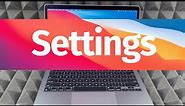 Where are the Settings on a MacBook Air, MacBook Pro, MacBook Air M1, MacBook Pro M1