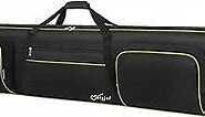 88 Key Keyboard Case Soft (Interior: 53.5"x13.8"x6.8"), Padded Piano Case with Handles and Adjustable Shoulder Straps, Keyboard Gig Bag with 3-Pocket for Music Sheet Stands, Hyper Green