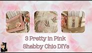 3 Pretty in Pink Shabby Chic DIYS #craftyourstashcollab #shabbychic #homedecor #doityourself #diy