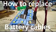 How to install forklift battery cables